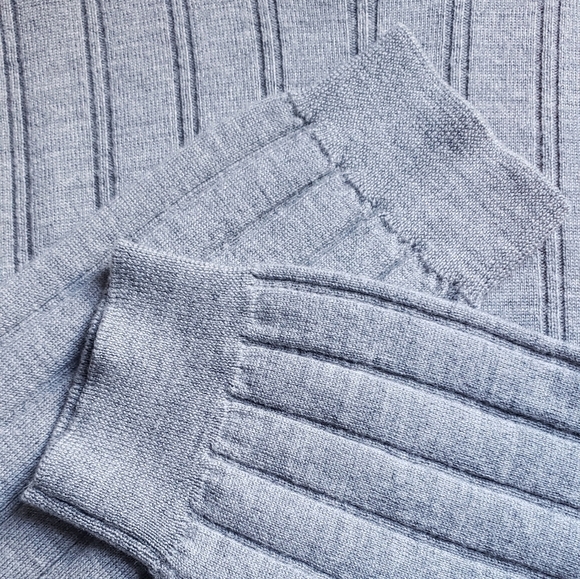 Grant Thomas Crew Neck 100% Italian Fine Merino Wool Sweater Men’s XL Gray Color - Picture 6 of 6